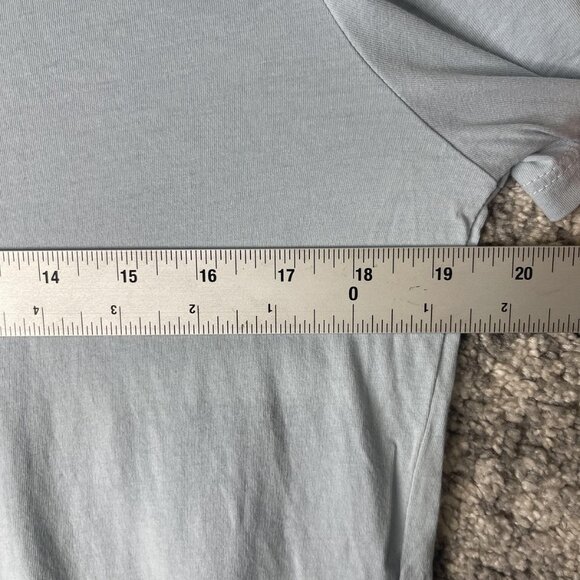 ATM Anthony Thomas Melillo Shirt Mens Small Light Blue V Neck Tee 100% Cotton - Picture 3 of 8